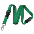 5/8" Blank Detachable Breakaway Ribbed Polyester Lanyards